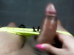 Beautiful TS Keira Verga stroking her OverSized Penis